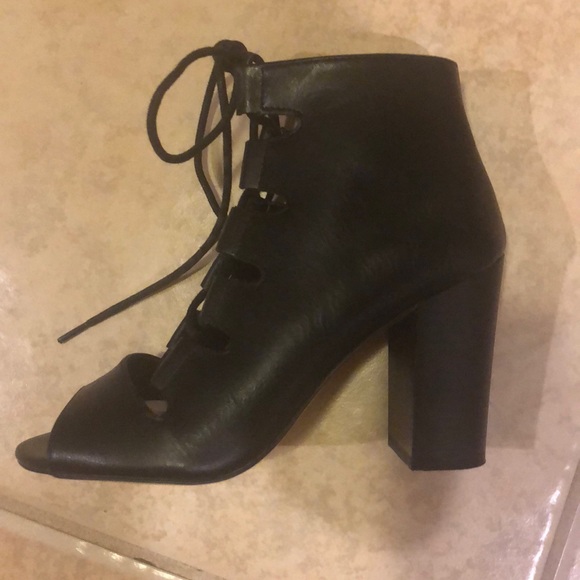 Black Lace-up Booties - Picture 5 of 5